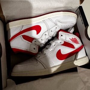 Brand New Nike Jordan’s - White & Red High-Top Sneakers